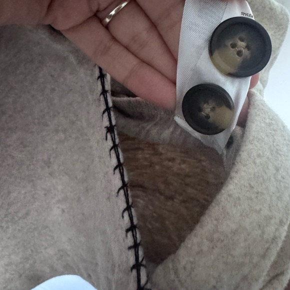 New Beachlunchlounge Oatmeal Button-Up Jacket size XL - Picture 6 of 8